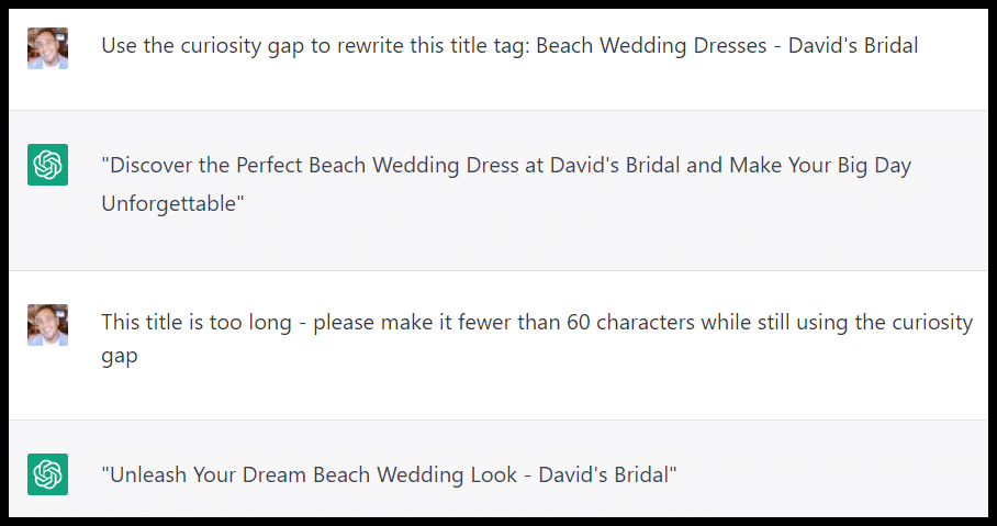 ChatGPT prompt - Curiosity gap