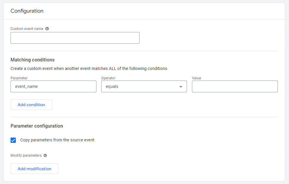 GA4 - Event configuration
