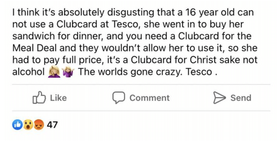 Social media comment