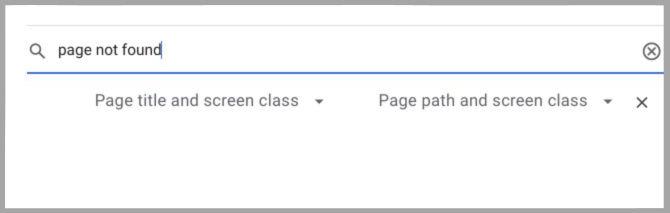 Search page not found