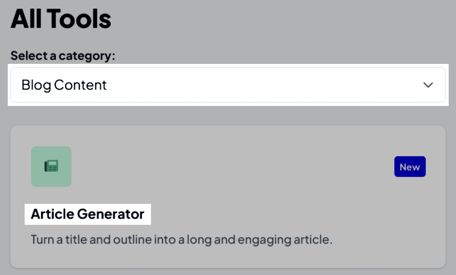 Click on Blog Content tab