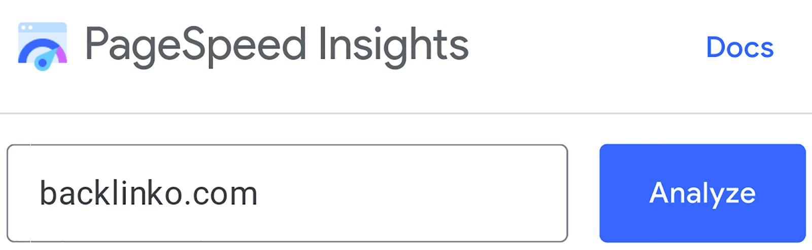 Paste your domain on Google PageSpeed Insights