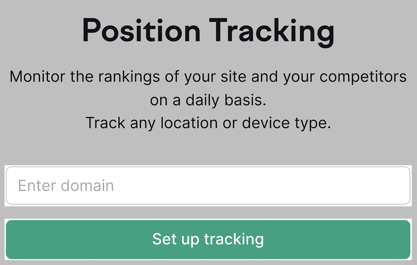 Set-up Keyword Position Tracking