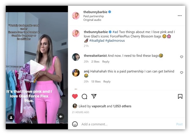 brand messaging - influencer brand positioning example