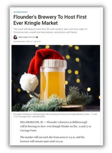 Referral traffic - Press release from a brewery