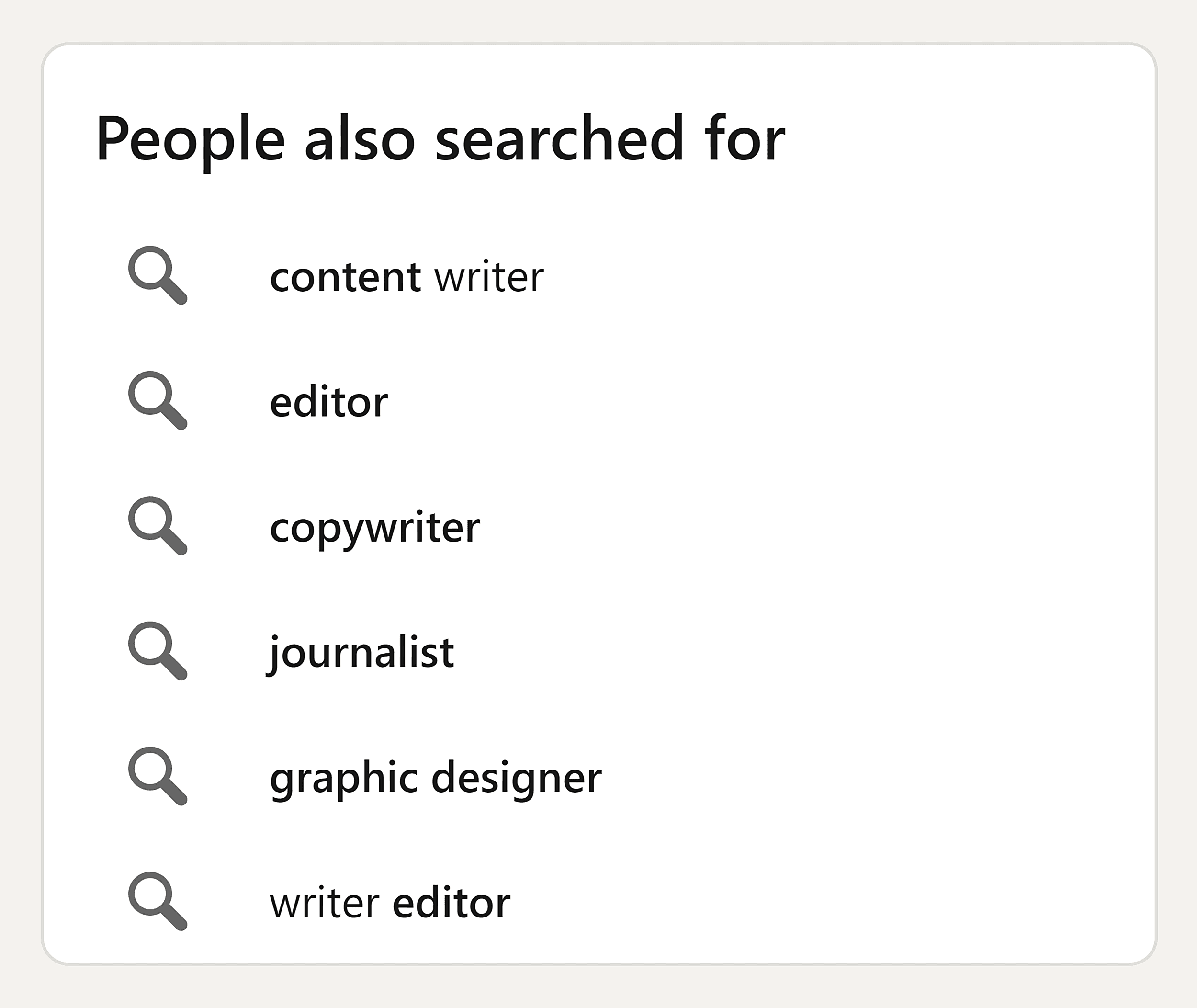 LinkedIn – People also searched for LinkedIn – People also searched for