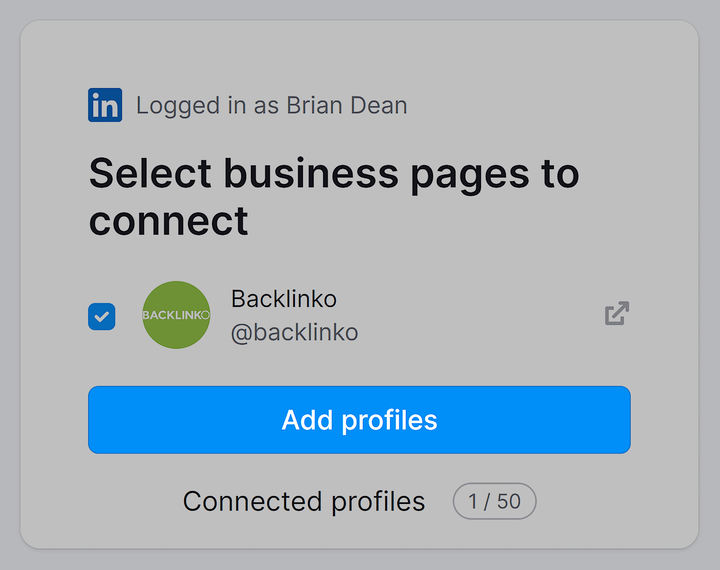 Social Analytics – Add Profile Social Analytics – Add Profile