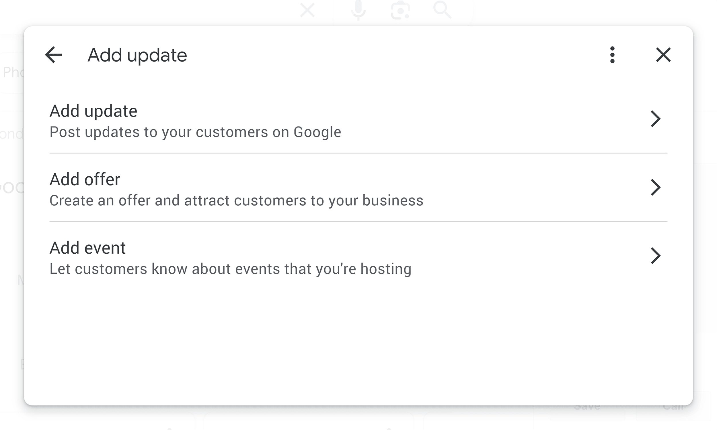 Add business update Add business update