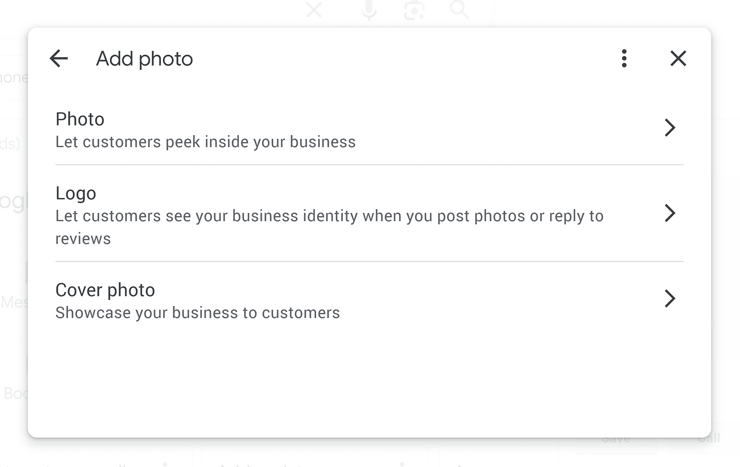 Business profile – Add photo Business profile – Add photo