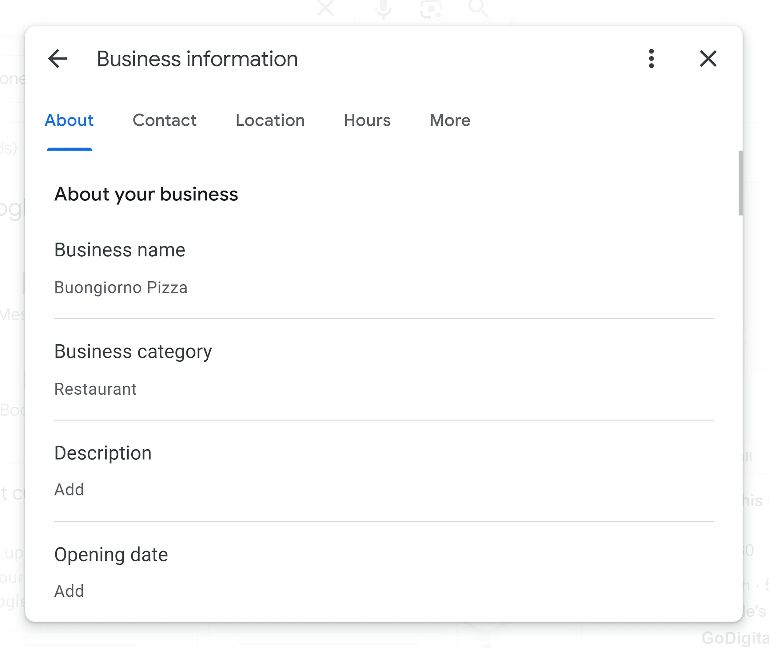 Edit Google Business profile Edit Google Business profile