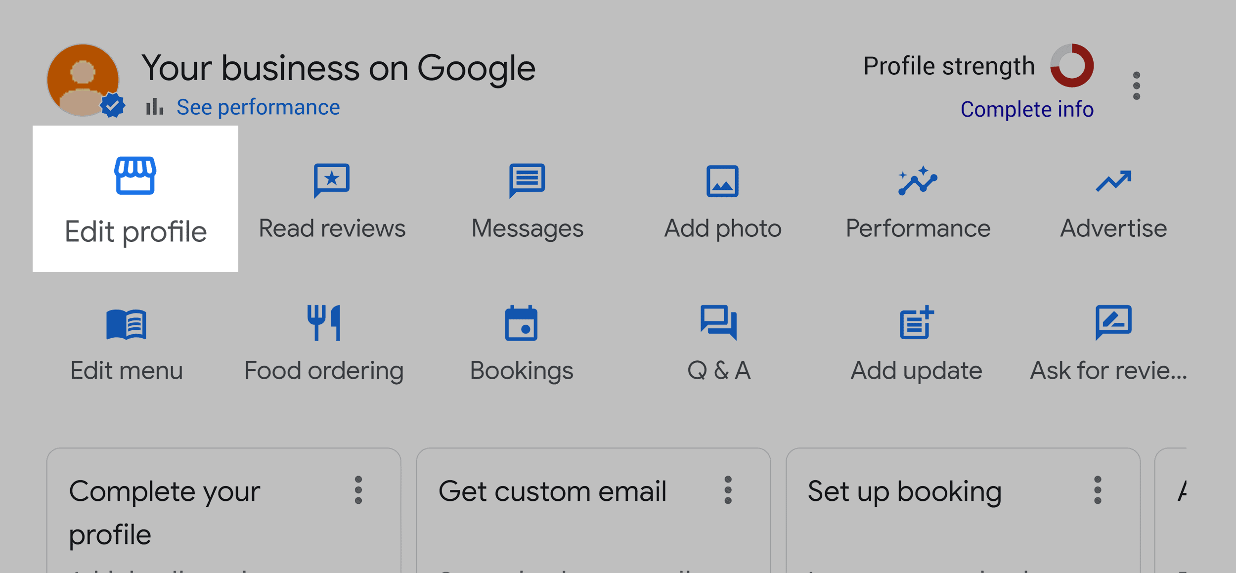 Google Business – Edit profile Google Business – Edit profile