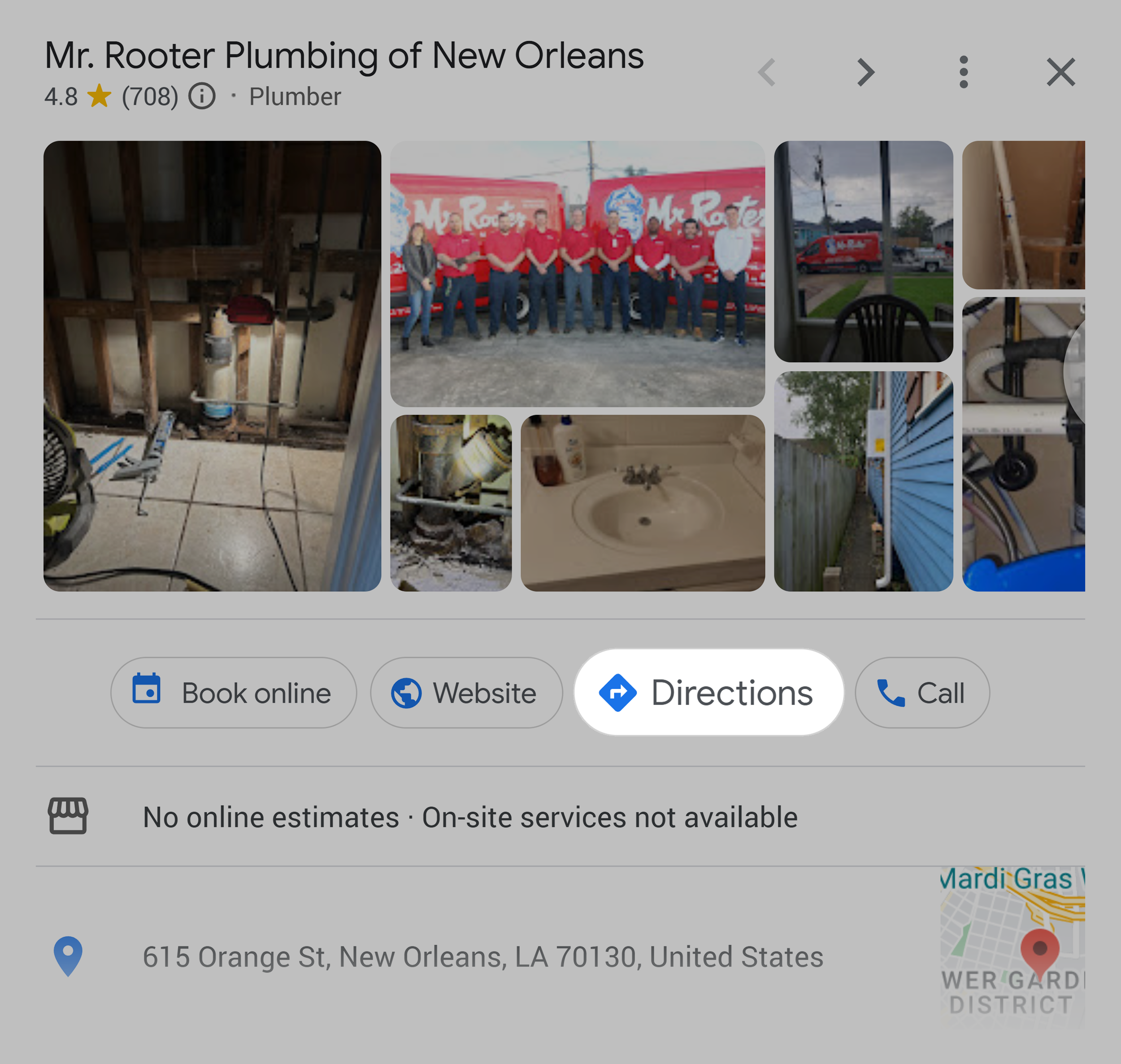 Google Map Pack – Directions button Google Map Pack – Directions button