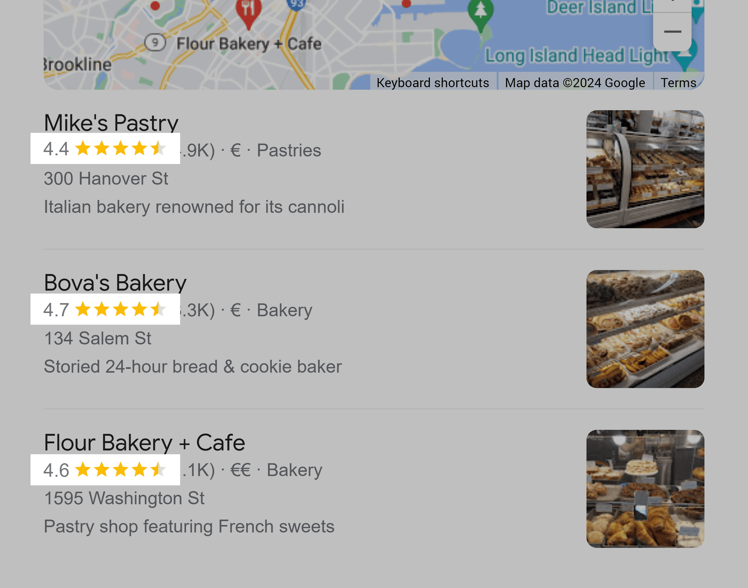 Google SERP – Star rating Google SERP – Star rating