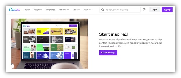 social media image size tools - canva