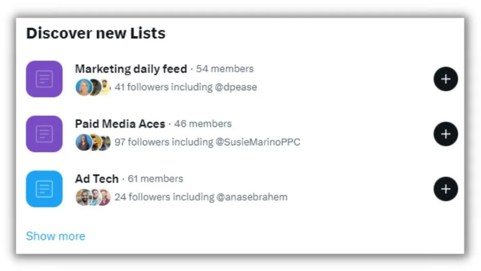 Social selling - A list on Twitter X