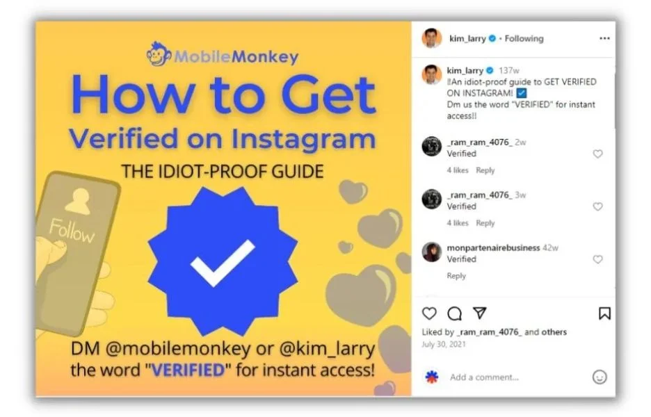 Ecommerce trends - Lead generation campaign on Instagram.