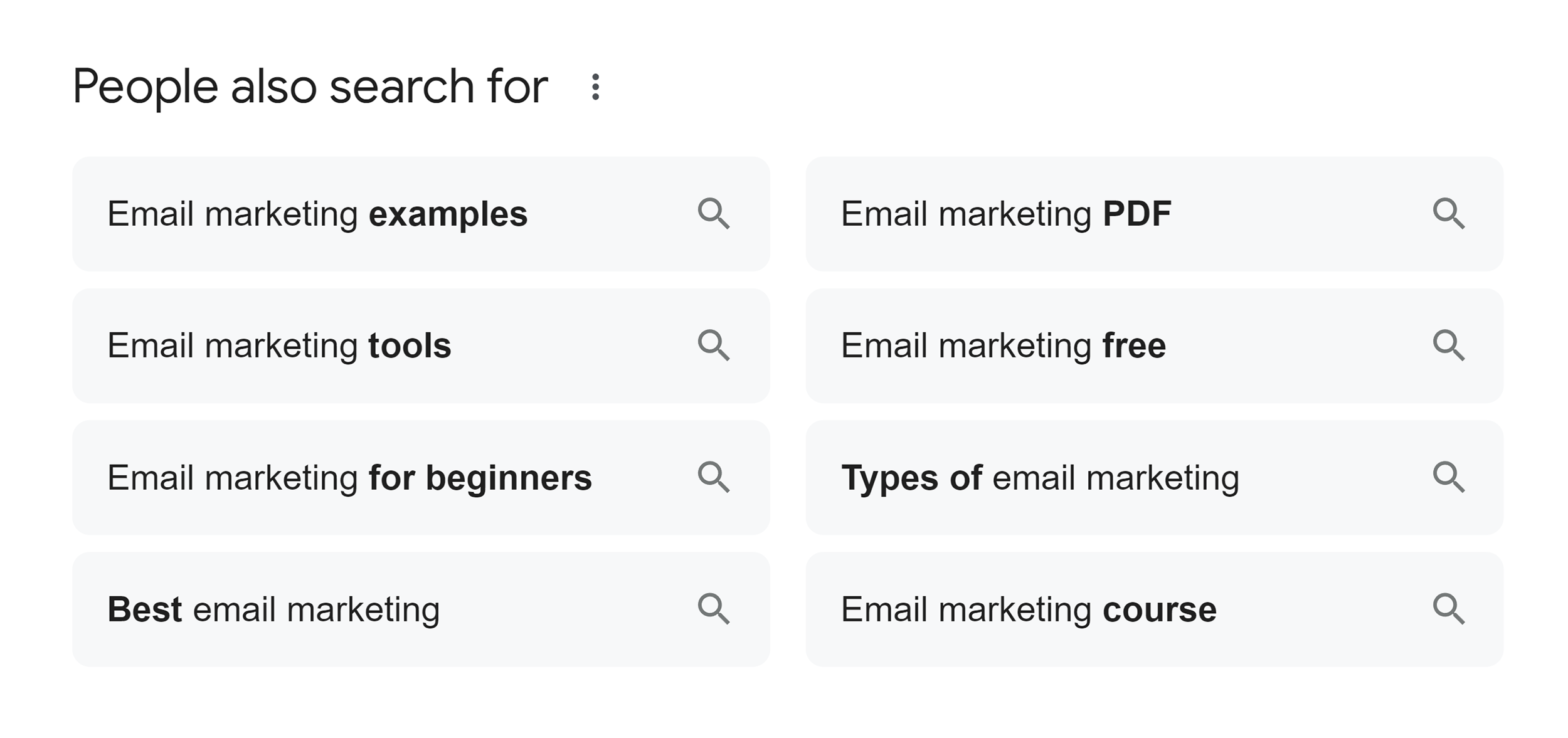 Email marketing – Related searches