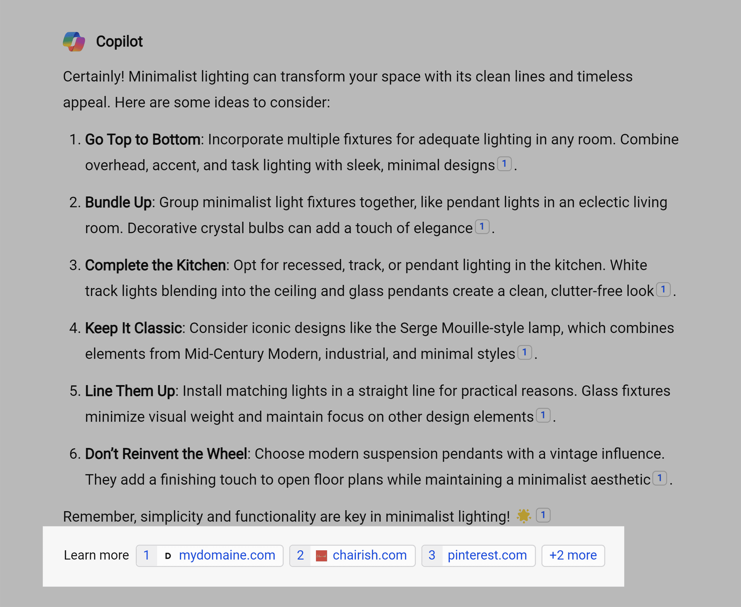 Bing – Copilot – Learn more links