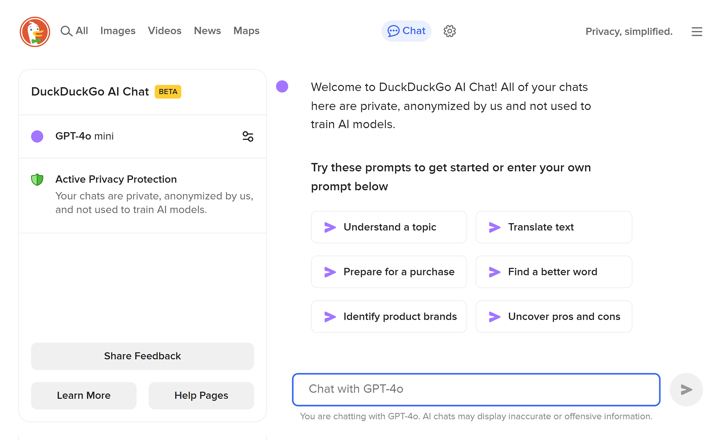 DuckDuckGo – Active privacy protection