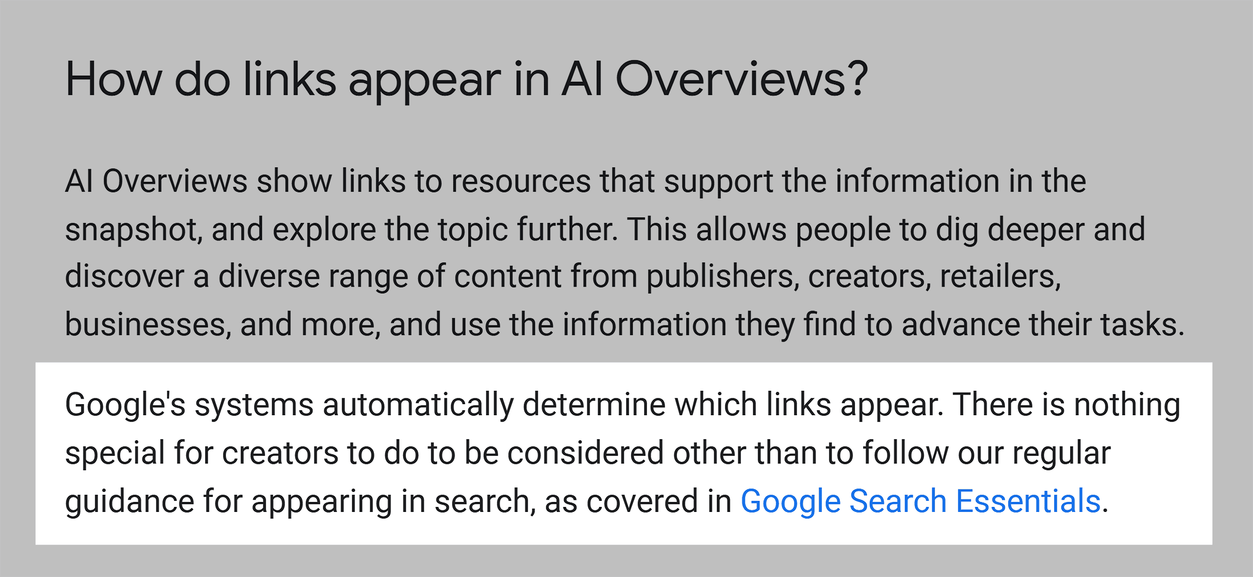 Google Search Central – AI Overviews appearance