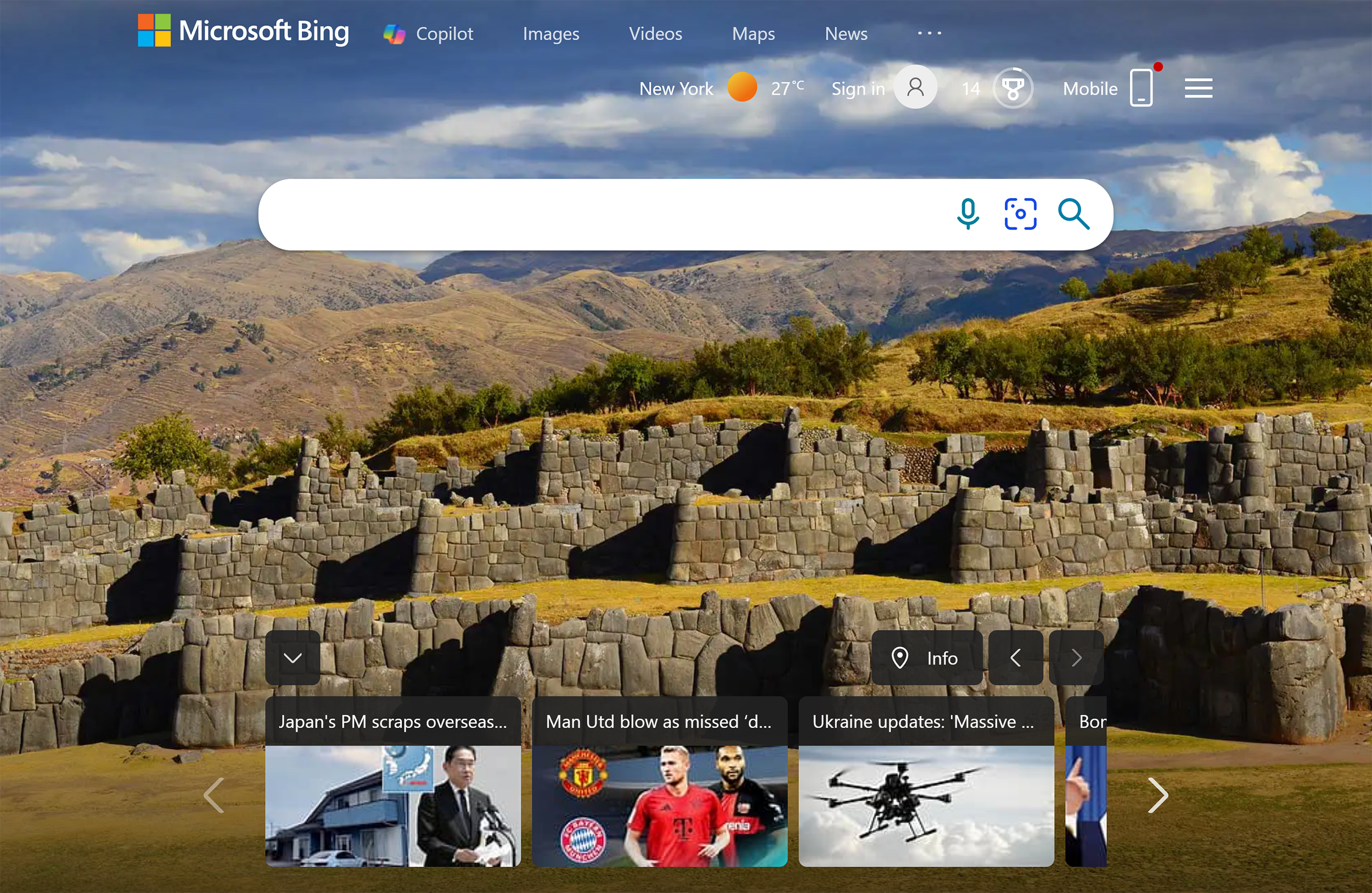 Microsoft Bing – Homepage