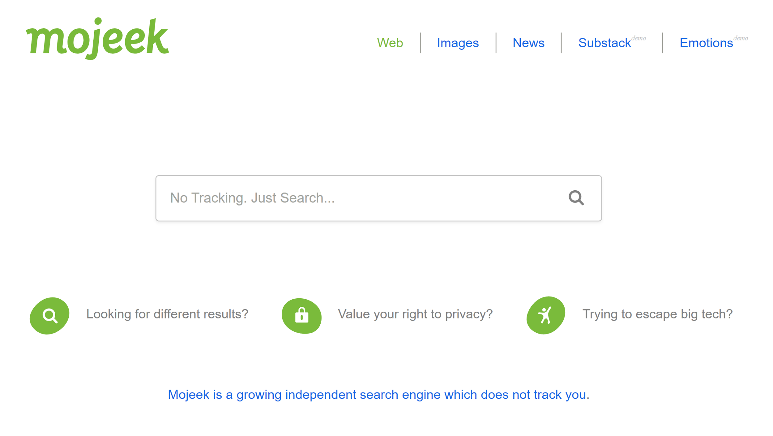Mojeek – Homepage