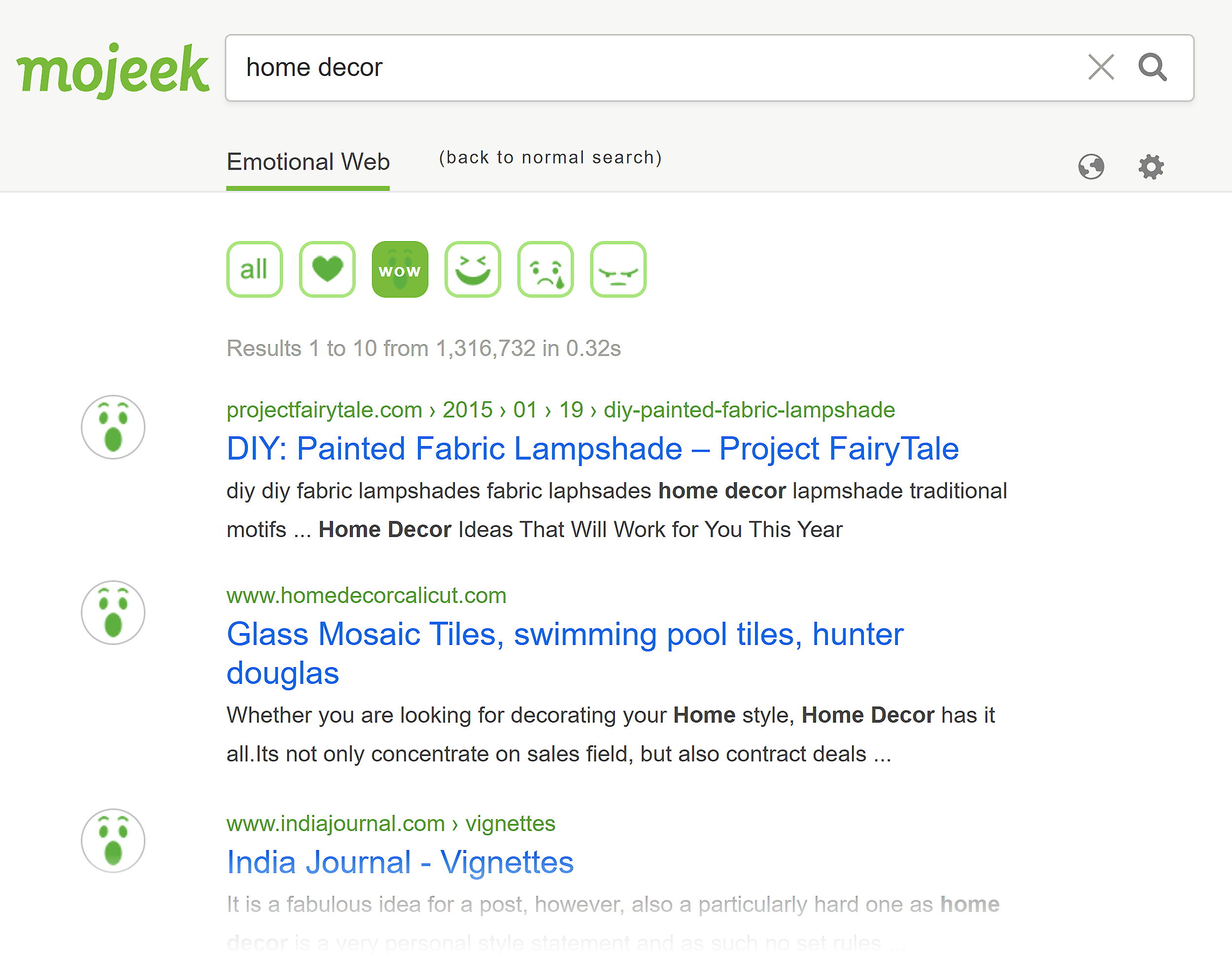 Mojeek – Search – Wow emotion