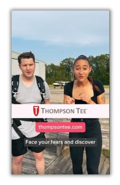 call to action ideas - ad from Thompson Tee