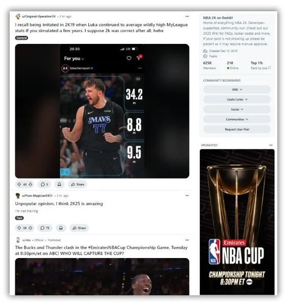 reddit marketing - Reddit post with takeover ad.