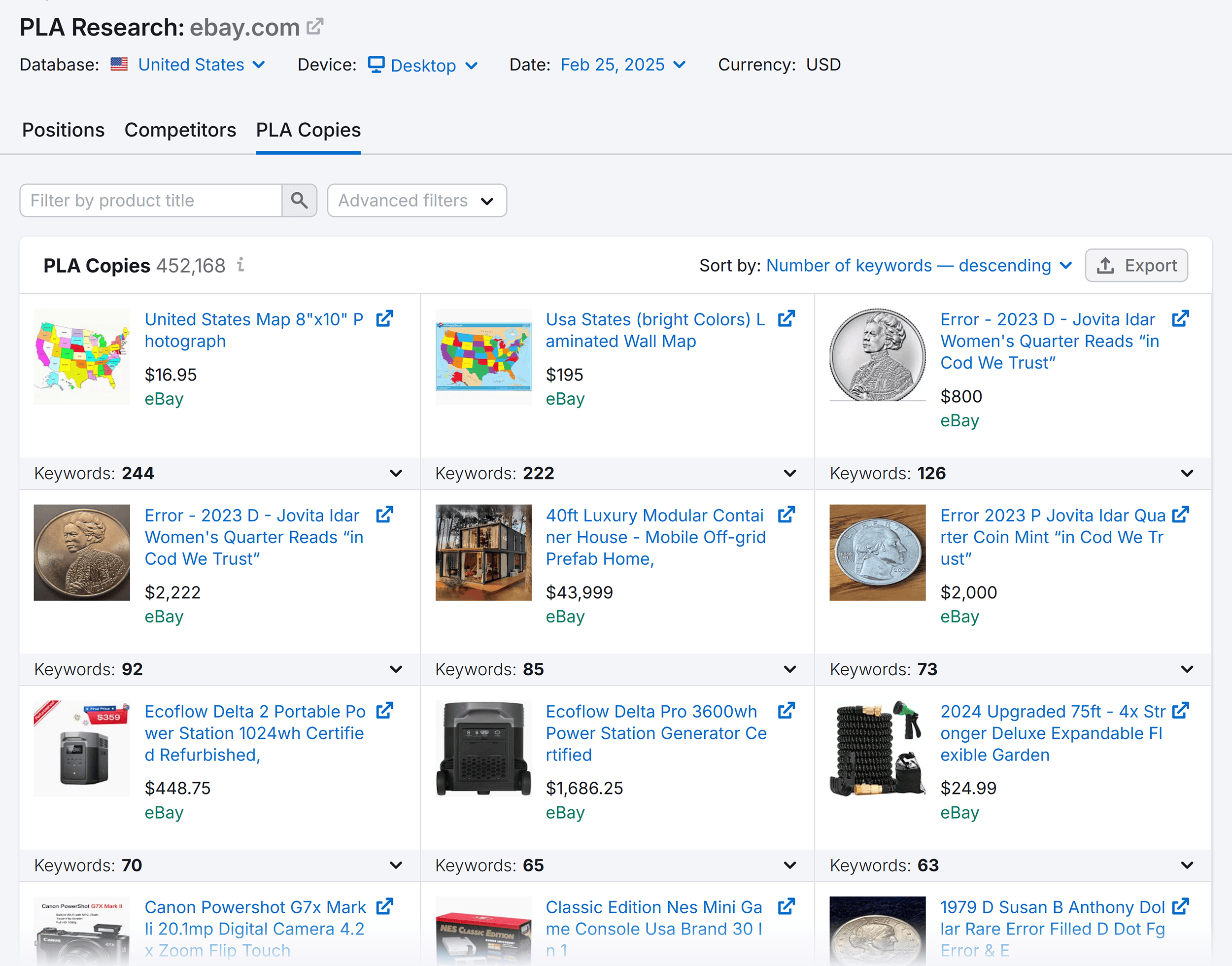 PLA Research – Ebay – PLA Copies