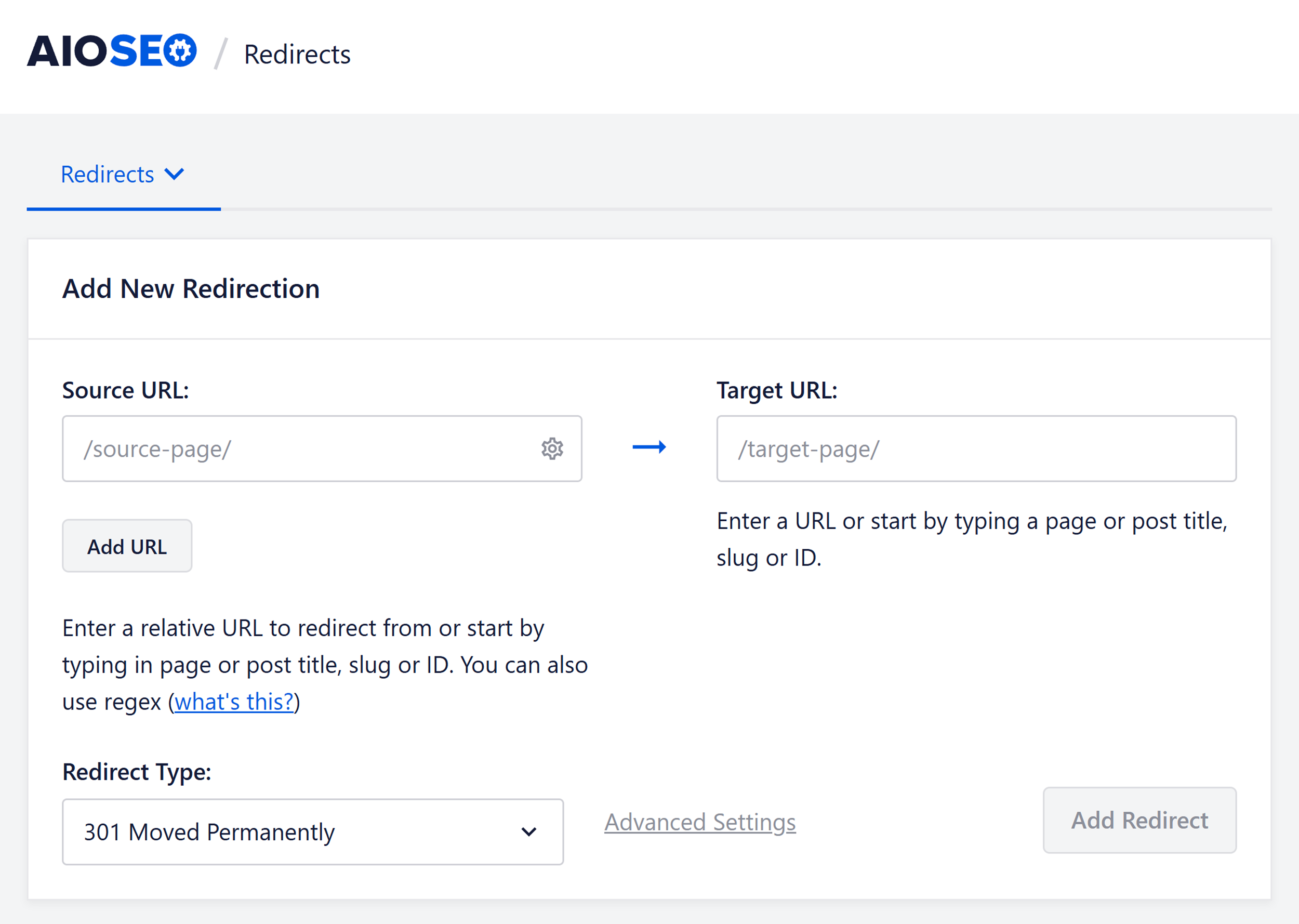 AIOSEO – Redirects