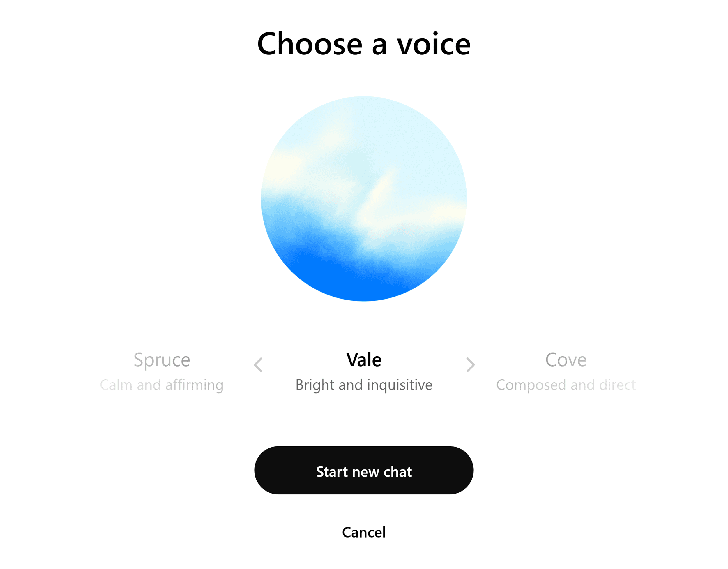 ChatGPT – Choose a voice