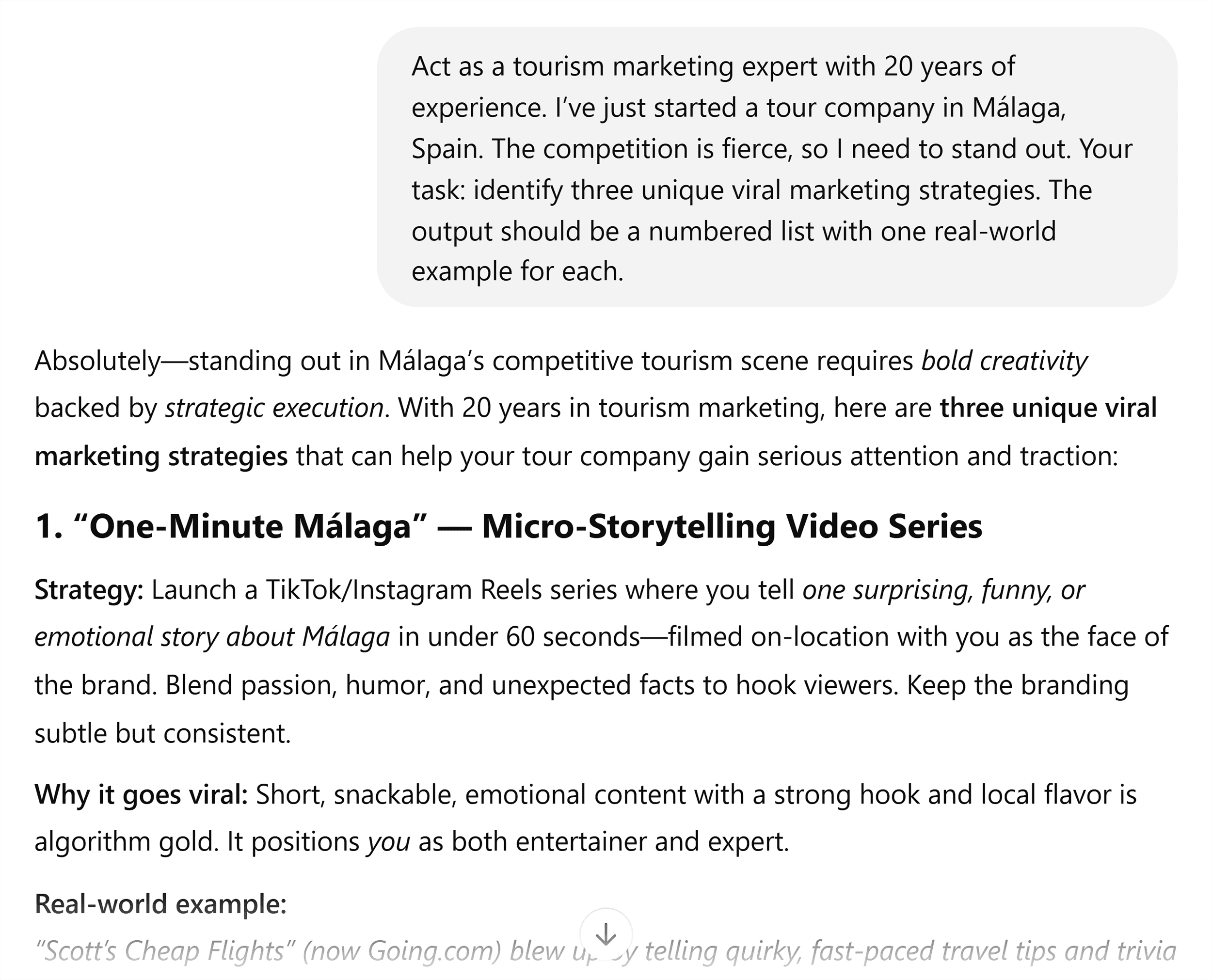 ChatGPT – Prompt – Marketing expert strategies