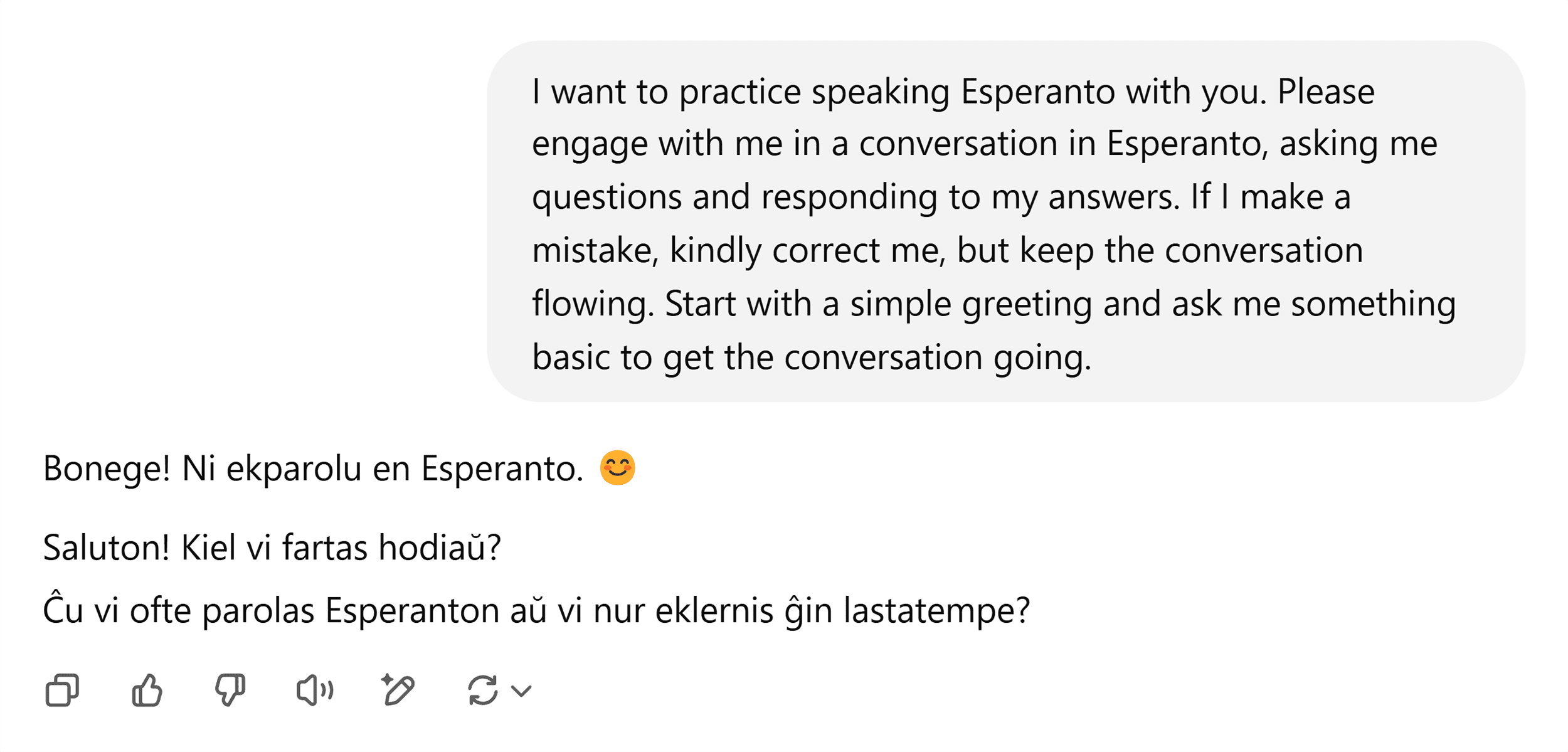 ChatGPT – Speaks Esperanto