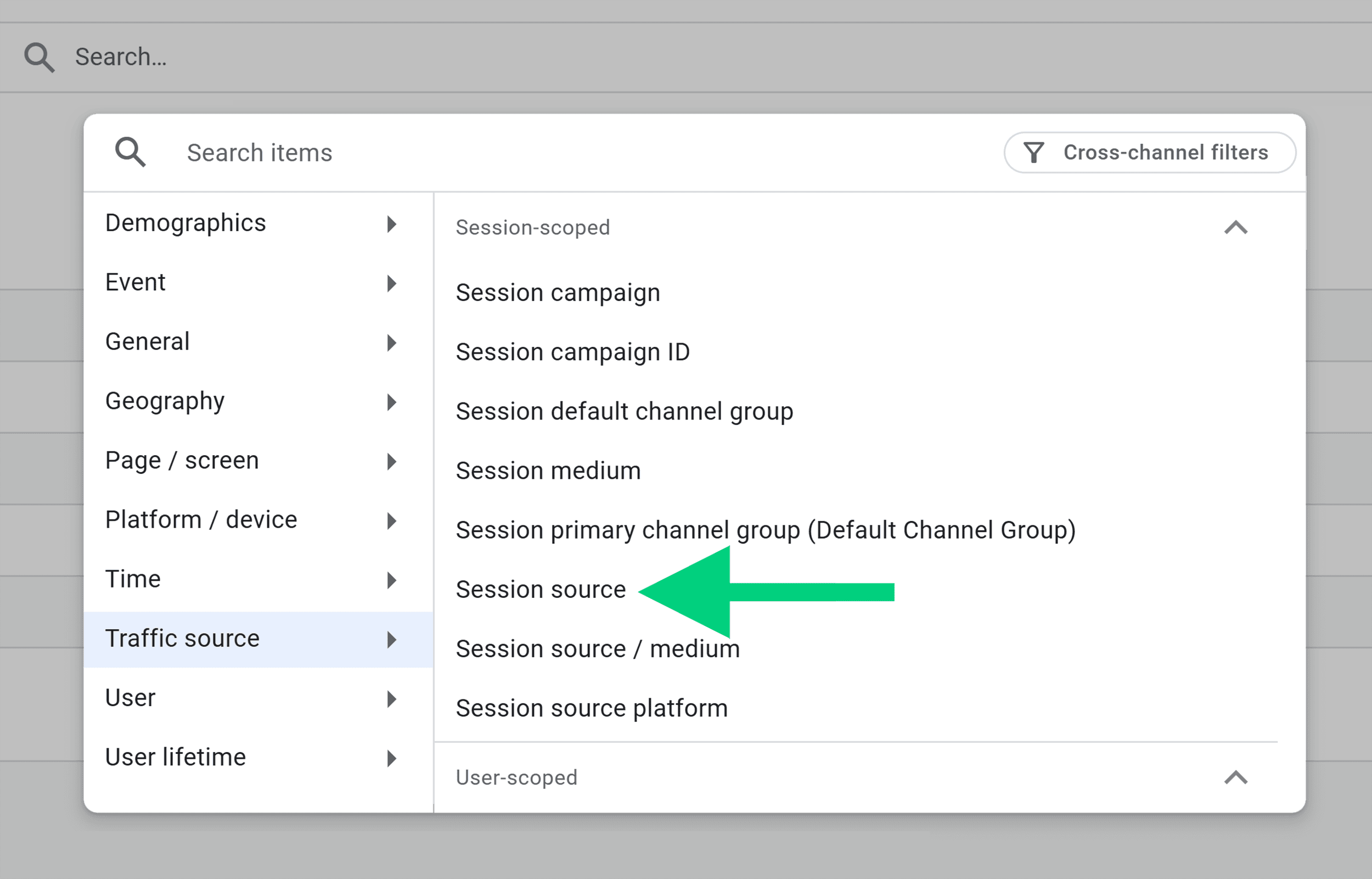 GA4 – Session source