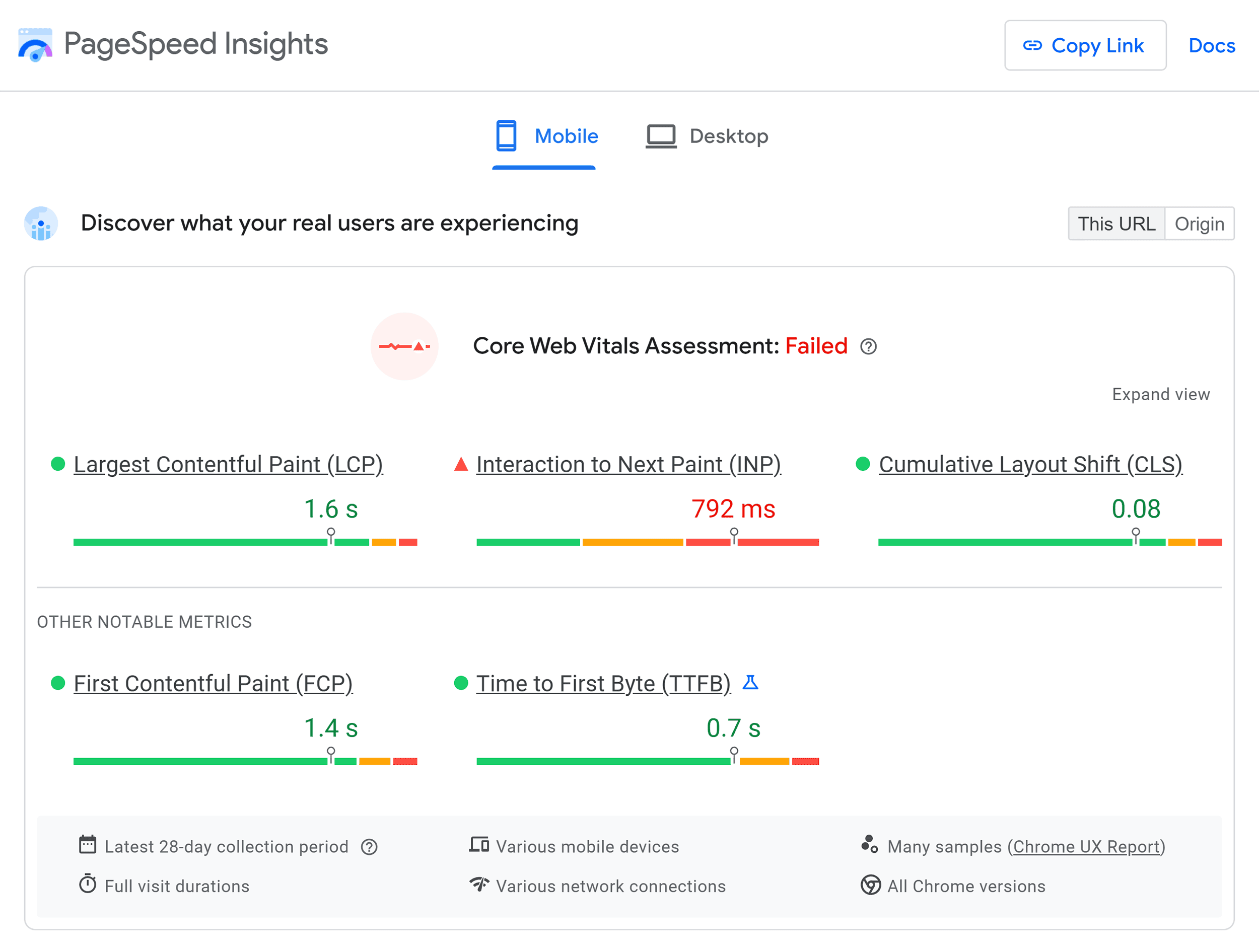 PageSpeed Insights – Backlinko – Mobile