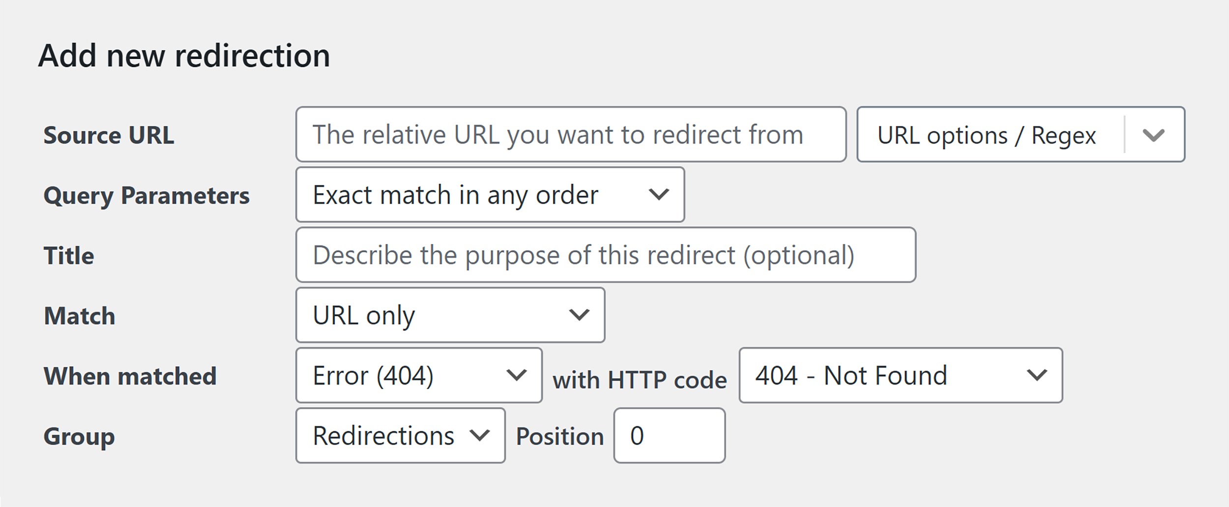 Redirection – Match Status
