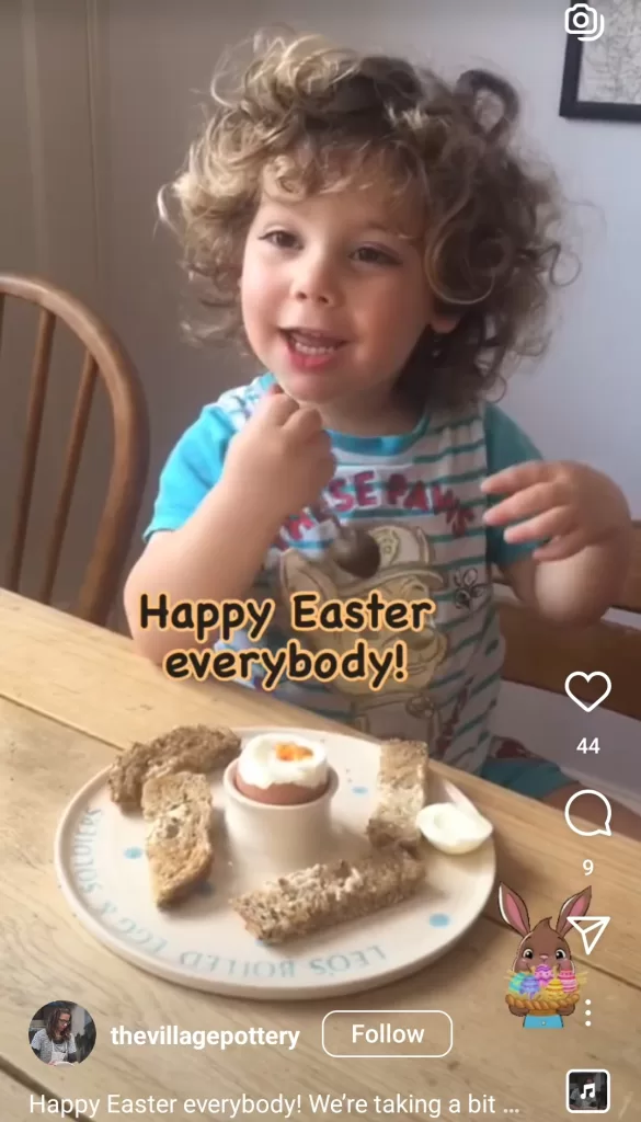 Spring content ideas - Easter greetings post.