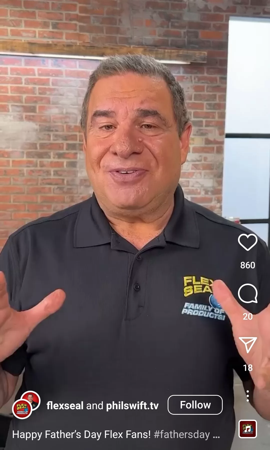 Spring content ideas - social media post for Father's Day.,