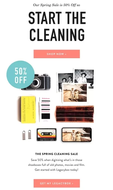 spring grettings - sale example