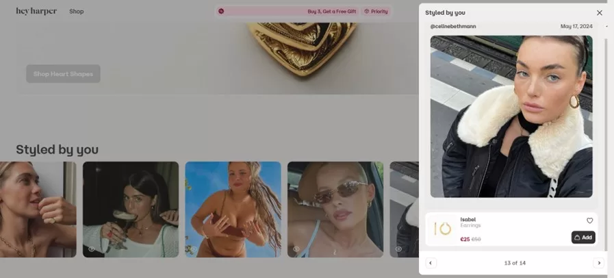 user generated content - ecommerce example 