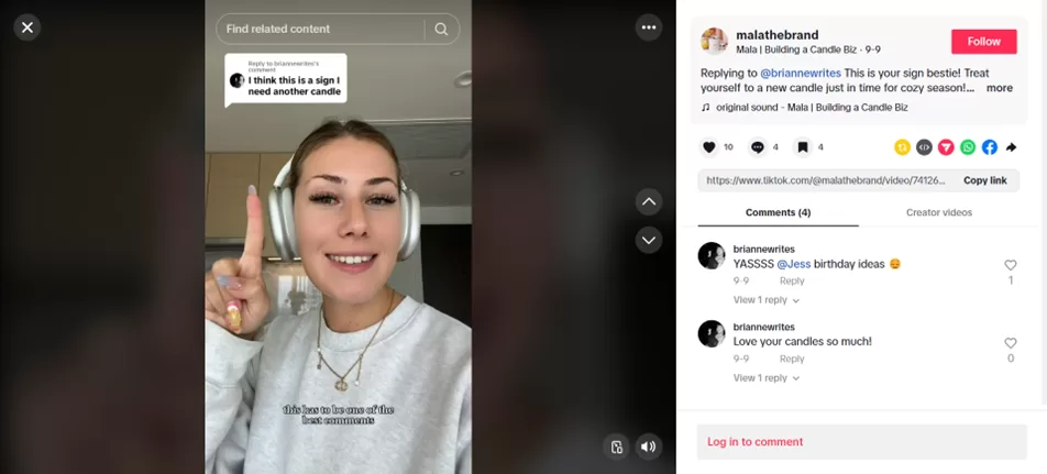 user generated content - social media example