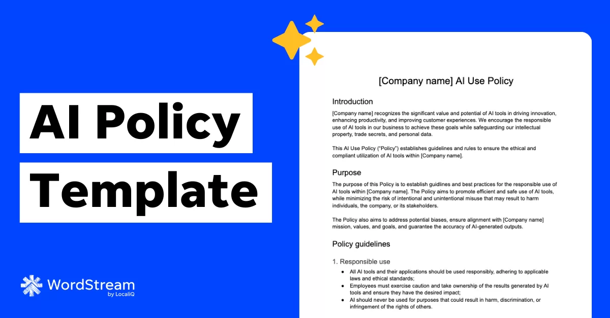 ai policy template from wordstream