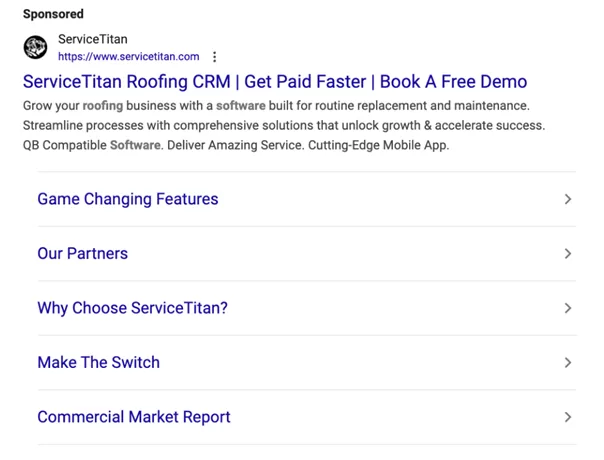 google ads copy - example