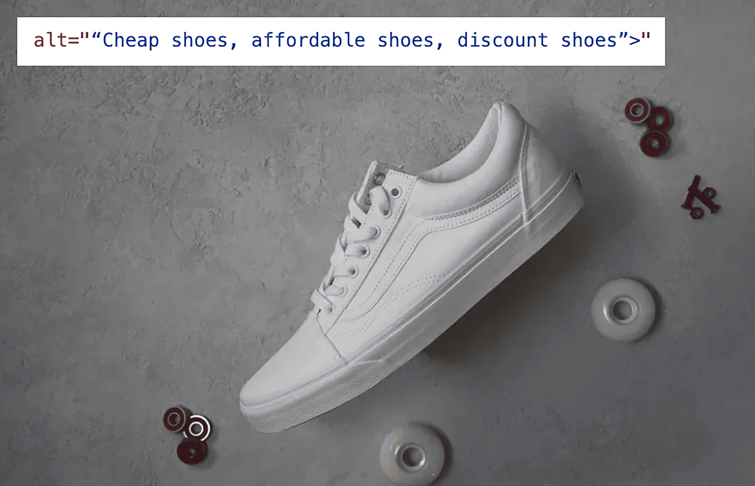 Alt text with unrelated keywords