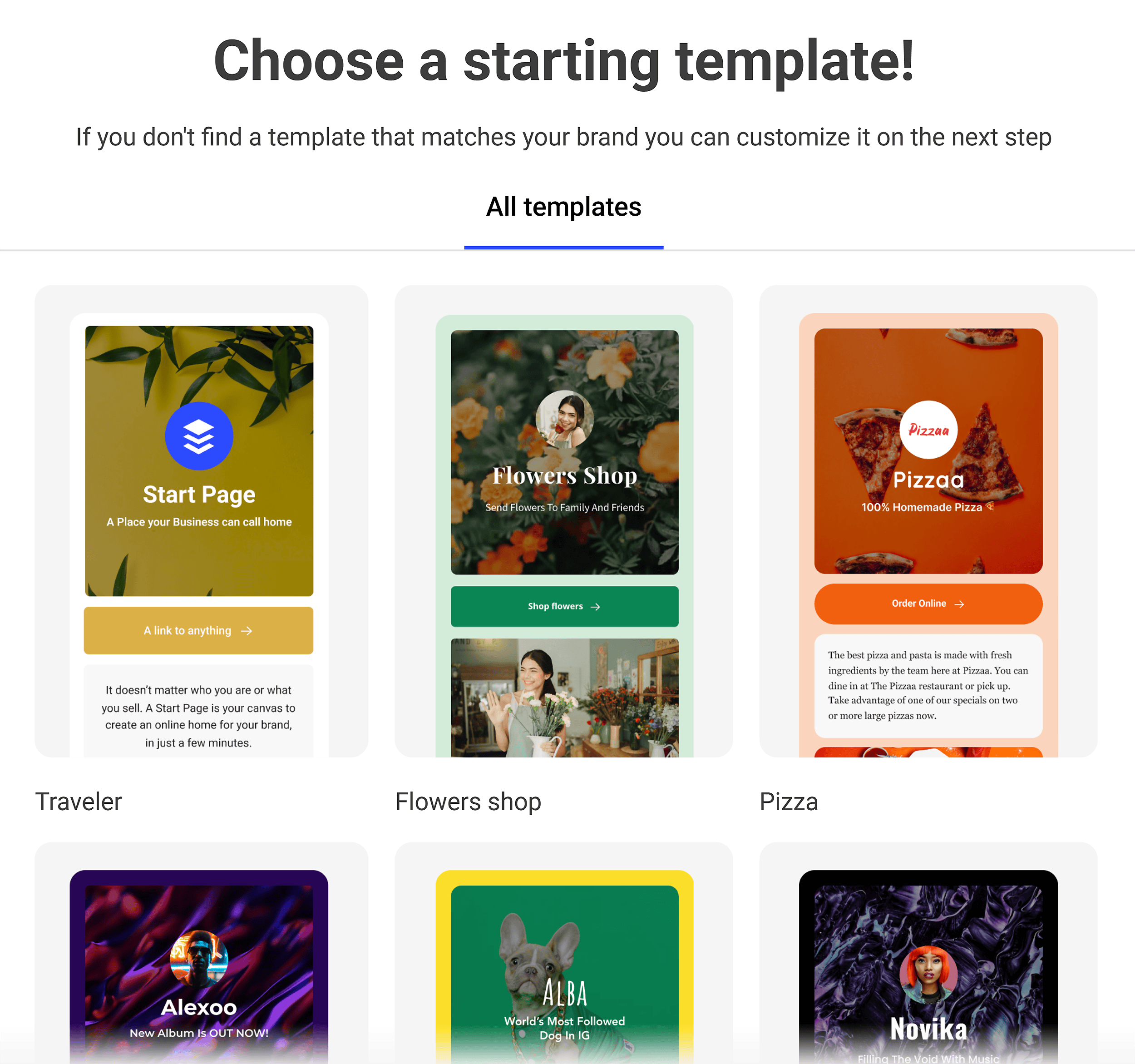 Buffer – Choose a starting template
