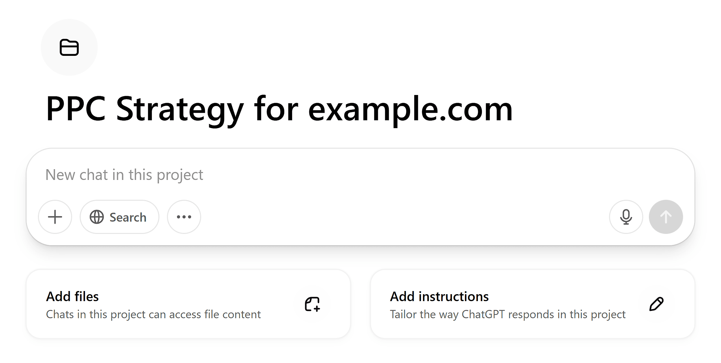 ChatGPT – PPC Strategy for example.com