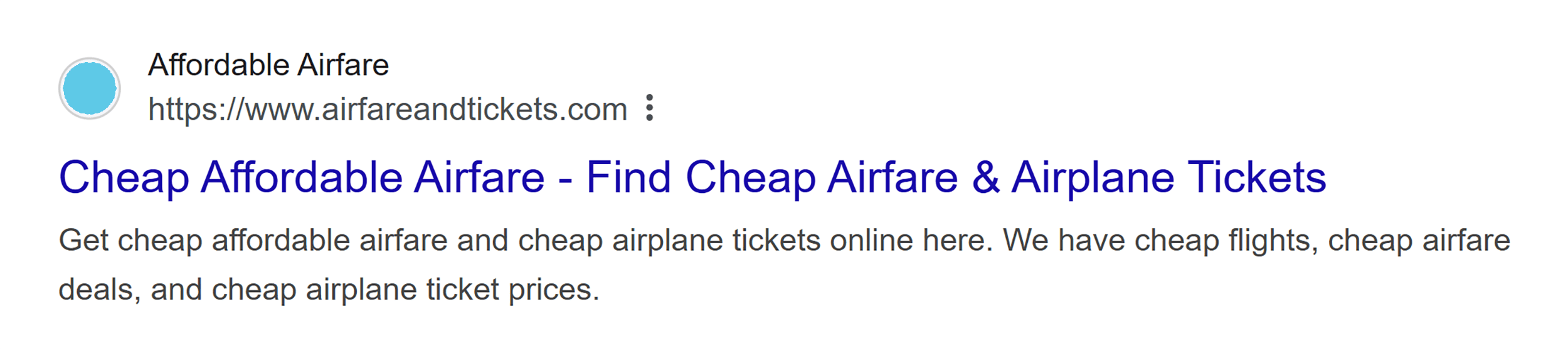 Cheap Affordable Airfare