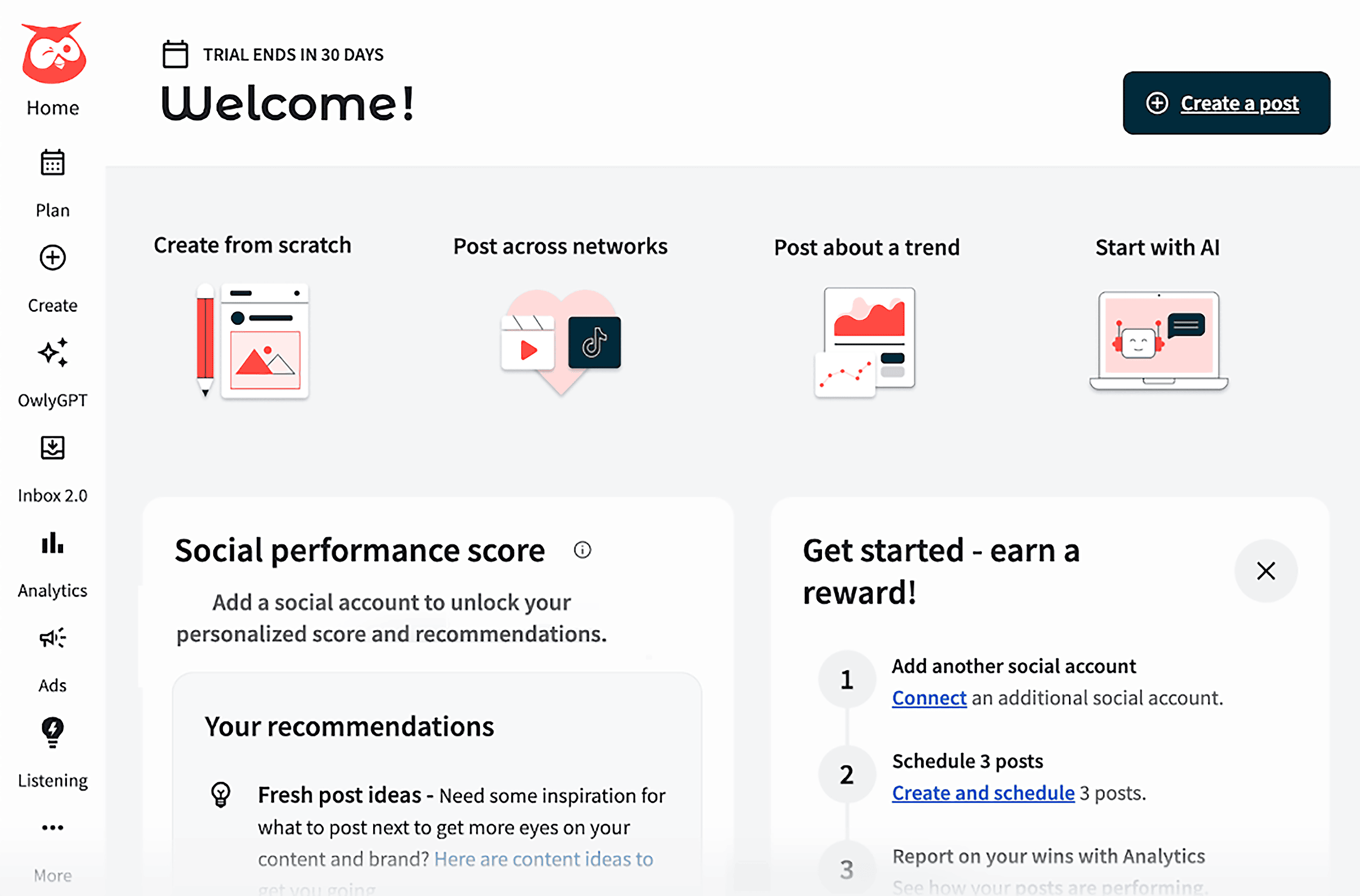 Hootsuite – Dashboard