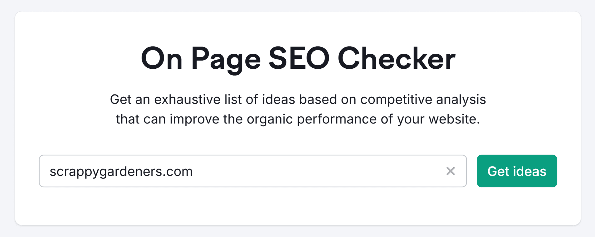 On Page SEO Checker – Scrappygardeners – Get ideas